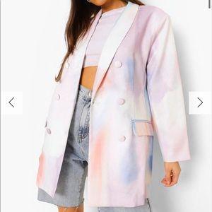 Multicolored oversized blazer